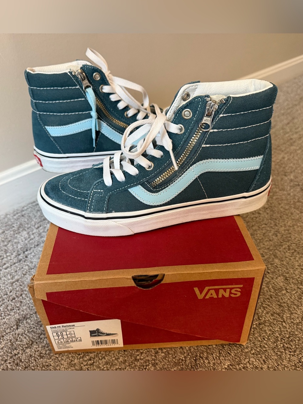 Vans Sk8-Hi Zip Teal & Light Blue